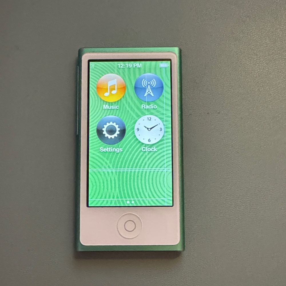 Green and White iPod nano 7th Gen Portable Media Player